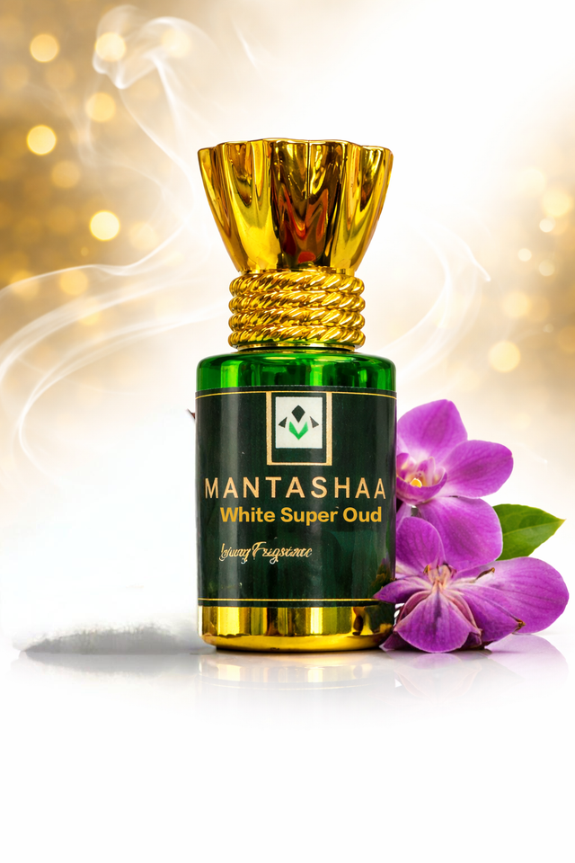 Mantashaa White Super Oud Attar 6ml | Premium Long Lasting Alcohol-Free Luxury Fragrance