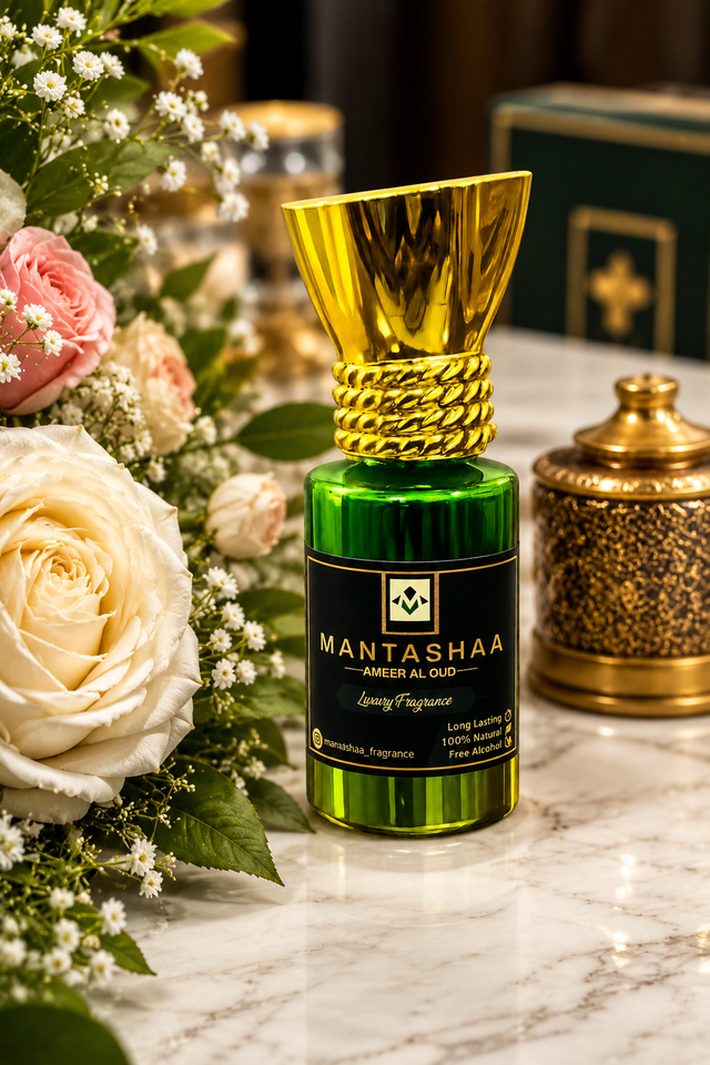 Mantashaa Ameen Al Oud Luxury Attar 6ml | Long Lasting Alcohol Free Premium Fragrance for Men & Women