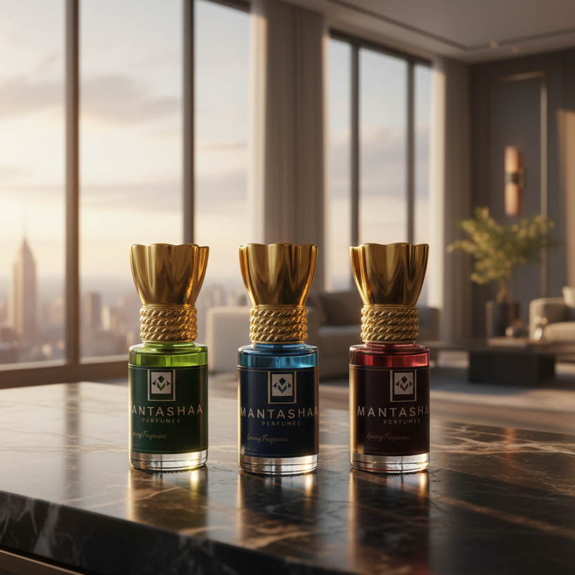 Mantashaa Perfumes 4K Product Image