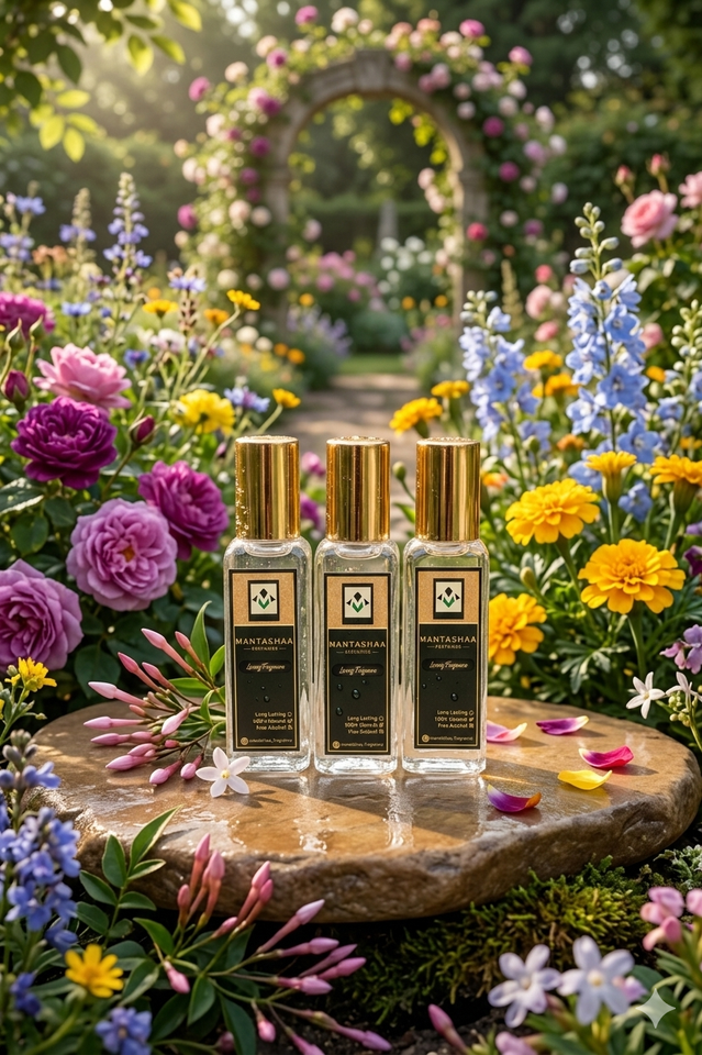 Mantashaa Luxury Perfume Trio (20ml x 3) - Buy 2 Get 1 FREE | Dior Sauvage, Euro Sports & Danil Oud | 100% Natural, Alcohol-Free
